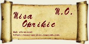 Miša Oprikić vizit kartica
